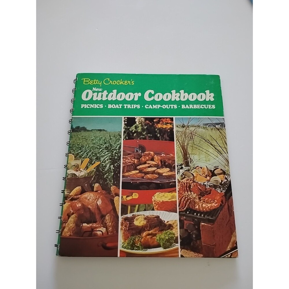 Betty Crocker Outdoor Cookbook 1970s Spiral Bound Hardcover Vintage Recipes